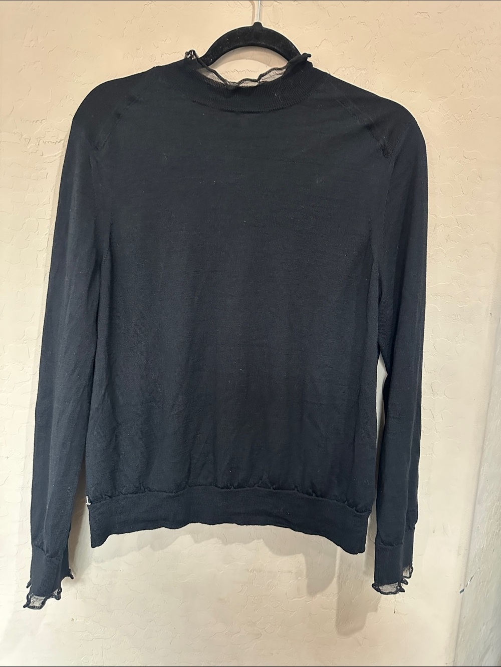 Lafayette 148 New York Black Turtleneck Sweater